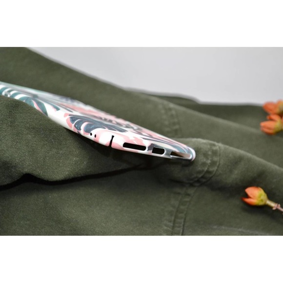 iPhone 7/8 Case Pink Tropical Floral Print Cover - Picture 6 of 8